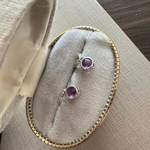 Elegant Silver and Amethyst Earrings